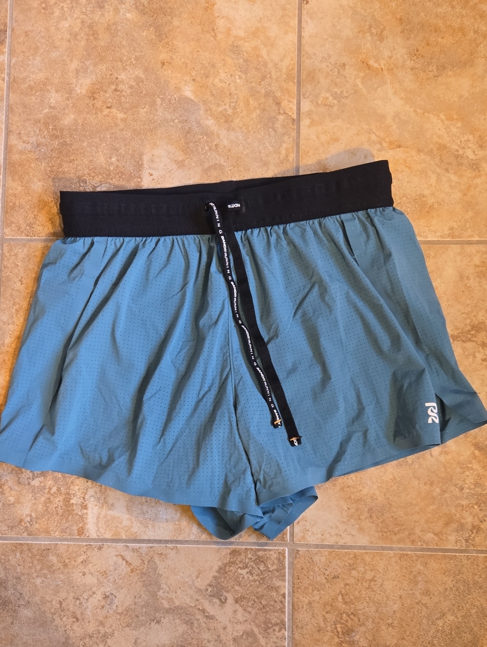 Women’s Athletic Shorts in Teal with Black Waistband